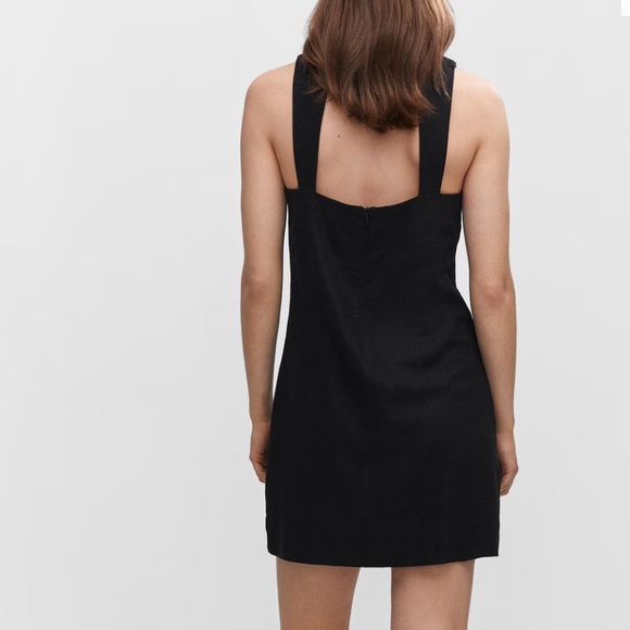 Mango linen dress with open back - Picture 3 of 7